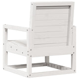 Sedia da Giardino Bianca 57,5x63x76 cm Legno Massello di Pino