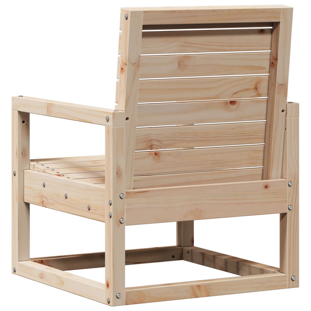 Set Salotto da Giardino 3 pz in Legno Massello di Pino