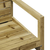 Set Salotto da Giardino 3 pz in Legno Impregnato di Pino