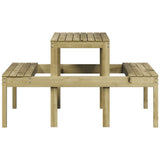 Tavolo da Picnic 110x134x75 cm in Legno Impregnato di Pino