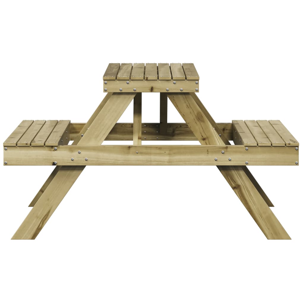 Tavolo da Picnic 105x134x75 cm in Legno Impregnato di Pino