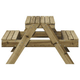 Tavolo da Picnic per Bambini 88x97x52 cm Legno Impregnato Pino