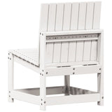 Set Salotto da Giardino 3 pz Bianco in Legno Massello di Pino