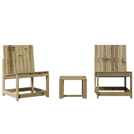 Set Salotto da Giardino 3 pz in Legno Impregnato di Pino