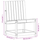 Set Salotto da Giardino 3 pz in Legno Impregnato di Pino