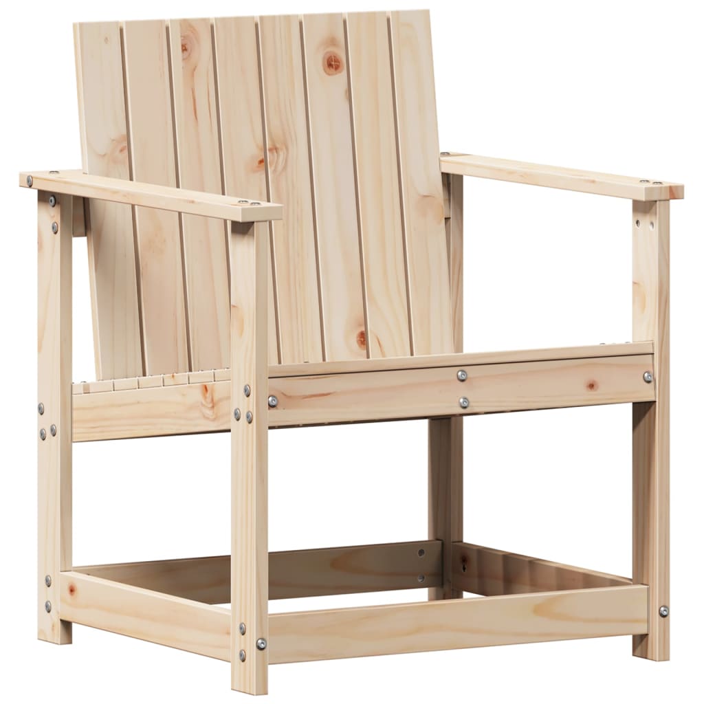 Set Salotto da Giardino 3 pz in Legno Massello di Pino