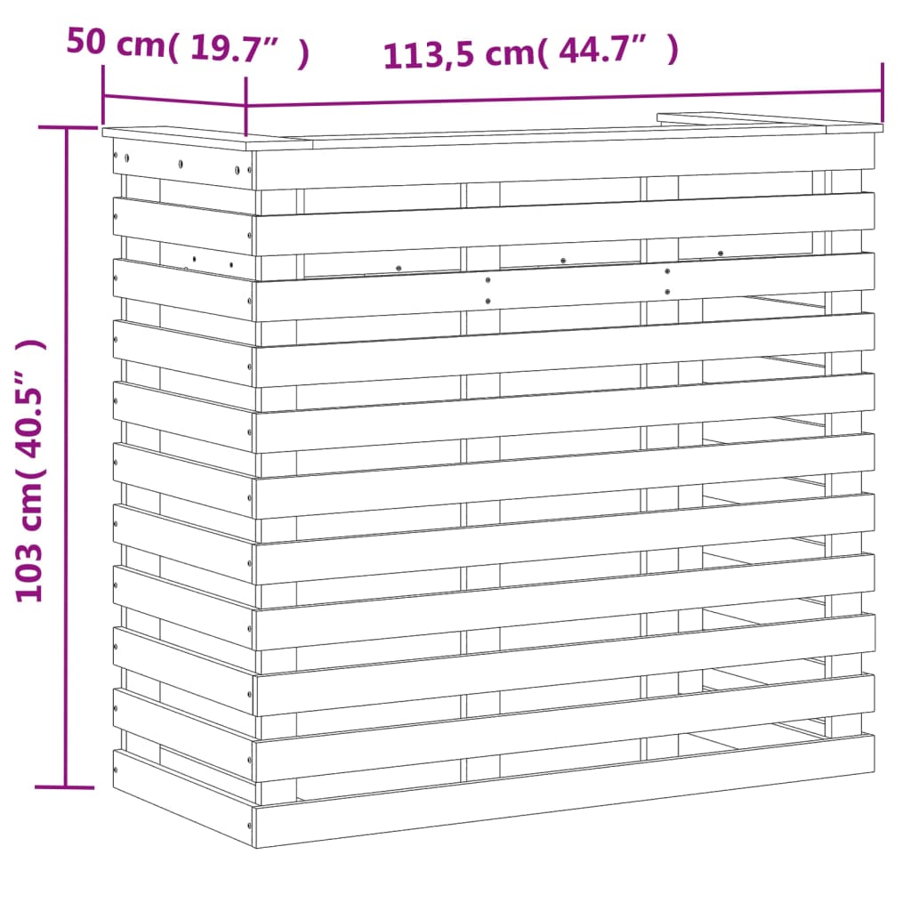 Tavolo Bar da Esterno Marrone Cera 113,5x50x103cm Massello Pino