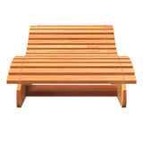 Lettini 2pz Marrone Cera 205x60x31,5 cm Legno Massello di Pino