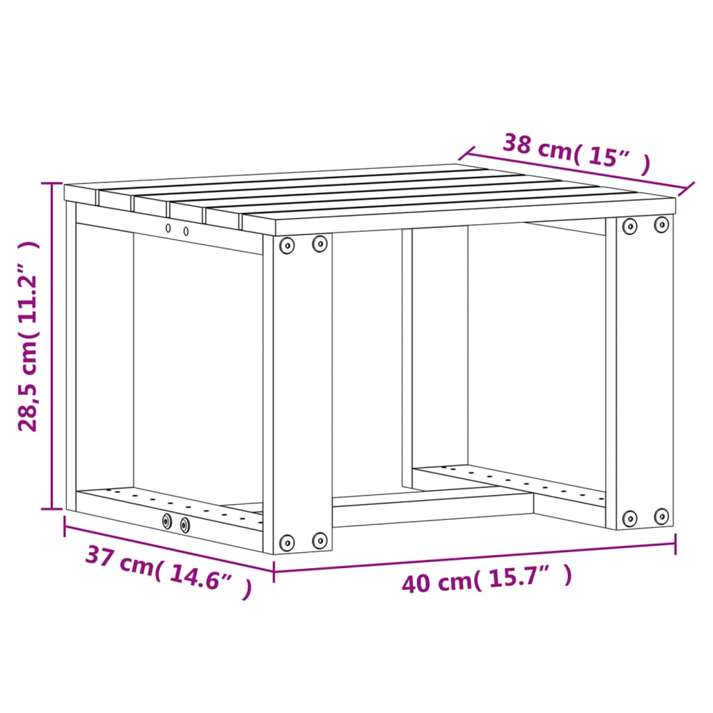 Set Salotto da Giardino 3 pz Marrone Cera Legno Massello Pino