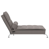 Chaise Longue Massaggi con Capezzale Tortora in Tessuto