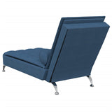 Chaise Longue Massaggi Cuscino a Rullo Blu in Tessuto