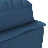 Chaise Longue con Cuscini Blu in Tessuto