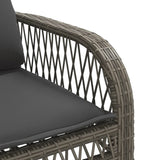 Set Divani da Giardino 4 pz con Cuscini in Polyrattan Grigio