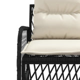 Set Divani da Giardino 2 pz con Cuscini in Polyrattan Nero