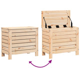 Poggiapiedi da Giardino 62x31,5x52 cm Legno Massello di Pino