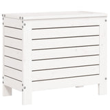 Poggiapiedi da Giardino Bianco 62x31,5x52cm Legno Massello Pino