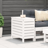 Poggiapiedi da Giardino Bianco 62x31,5x52cm Legno Massello Pino