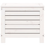 Poggiapiedi da Giardino Bianco 62x31,5x52cm Legno Massello Pino