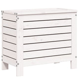 Poggiapiedi da Giardino Bianco 62x31,5x52cm Legno Massello Pino