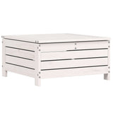 Poggiapiedi Giardino Bianco 62x63,5x32 cm Legno Massello Pino