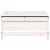 Poggiapiedi Giardino Bianco 62x63,5x32 cm Legno Massello Pino