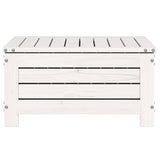 Poggiapiedi Giardino Bianco 62x63,5x32 cm Legno Massello Pino