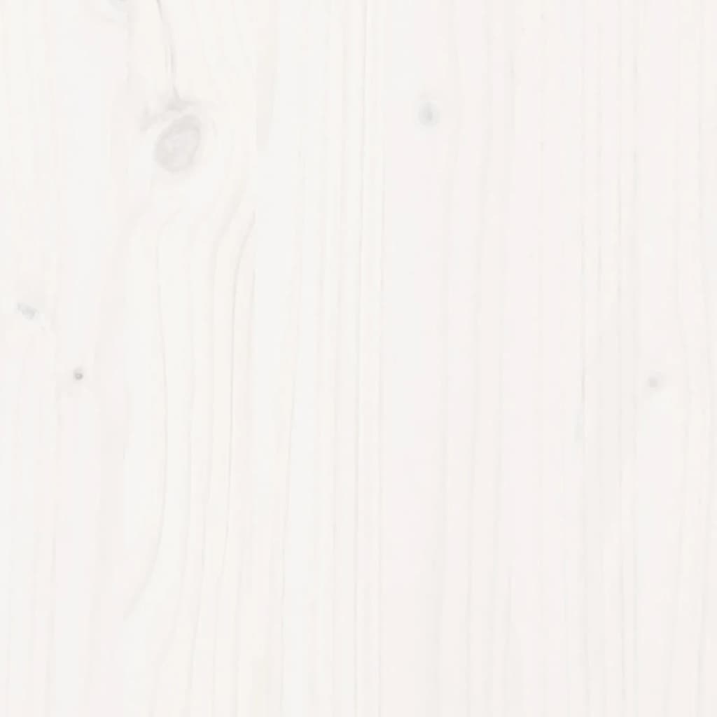 Poggiapiedi Giardino Bianco 62x63,5x53,5 cm Legno Massello Pino