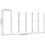 Divisorio a 6 Pannelli Grigio Chiaro 420x180 cm