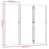 Divisorio a 3 Pannelli Tortora 210x180 cm