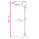 Armadio Corona 55x52x170 cm in Legno Massello di Pino