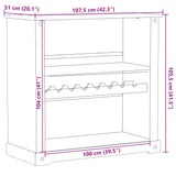 Cantinetta per Vini Corona 107,5x51x105,5cm Legno Massello Pino