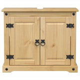 Mobile Lavabo da Bagno Corona 73x33x60cm Legno Massello di Pino