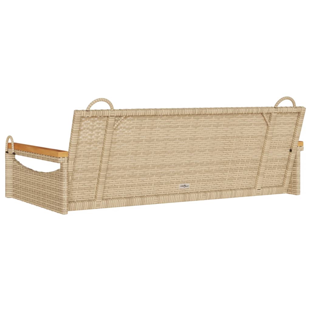 Panchina a Dondolo Beige 109x62x40 cm in Polyrattan