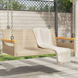 Panchina a Dondolo Beige 109x62x40 cm in Polyrattan