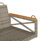 Panchina Dondolo Grigia 109x62x40 cm in Polyrattan