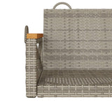 Panchina Dondolo Grigia 109x62x40 cm in Polyrattan