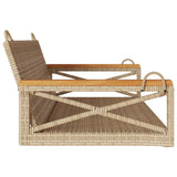 Panchina a Dondolo Beige 109x62x40 cm in Polyrattan