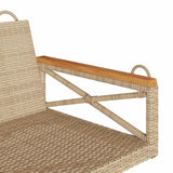 Panchina a Dondolo Beige 109x62x40 cm in Polyrattan