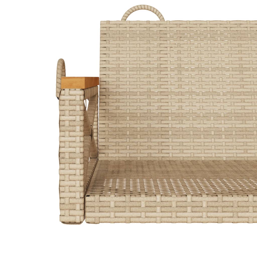 Panchina a Dondolo Beige 109x62x40 cm in Polyrattan