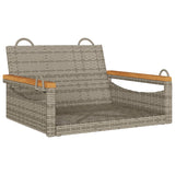 Panchina a Dondolo Grigia 63x62x40 cm in Polyrattan