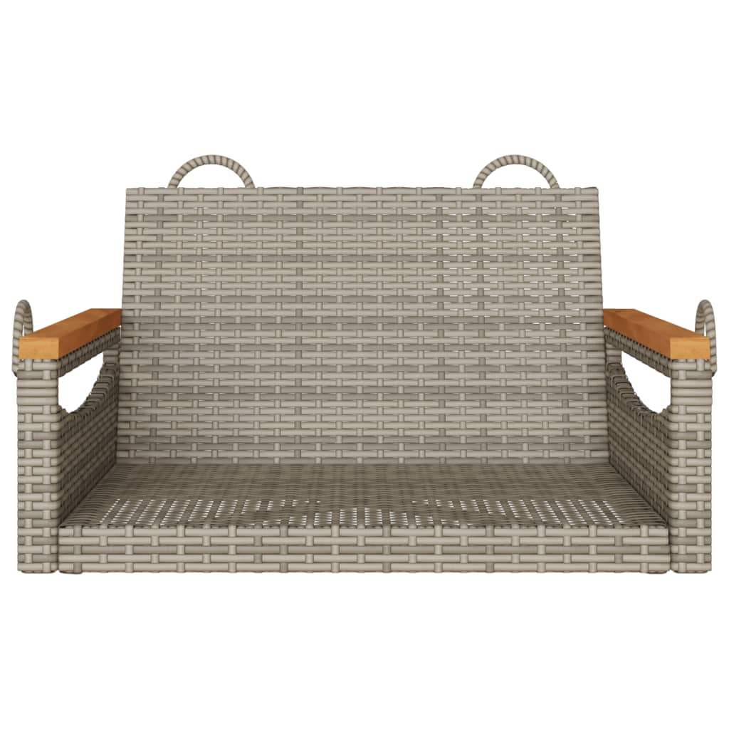 Panchina a Dondolo Grigia 63x62x40 cm in Polyrattan