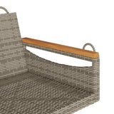 Panchina a Dondolo Grigia 63x62x40 cm in Polyrattan