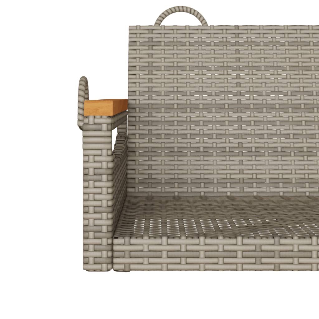 Panchina a Dondolo Grigia 63x62x40 cm in Polyrattan