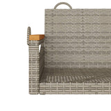 Panchina a Dondolo Grigia 63x62x40 cm in Polyrattan