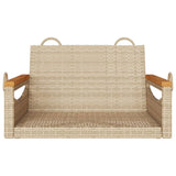 Panchina a Dondolo Beige 63x62x40 cm in Polyrattan