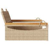 Panchina a Dondolo Beige 63x62x40 cm in Polyrattan