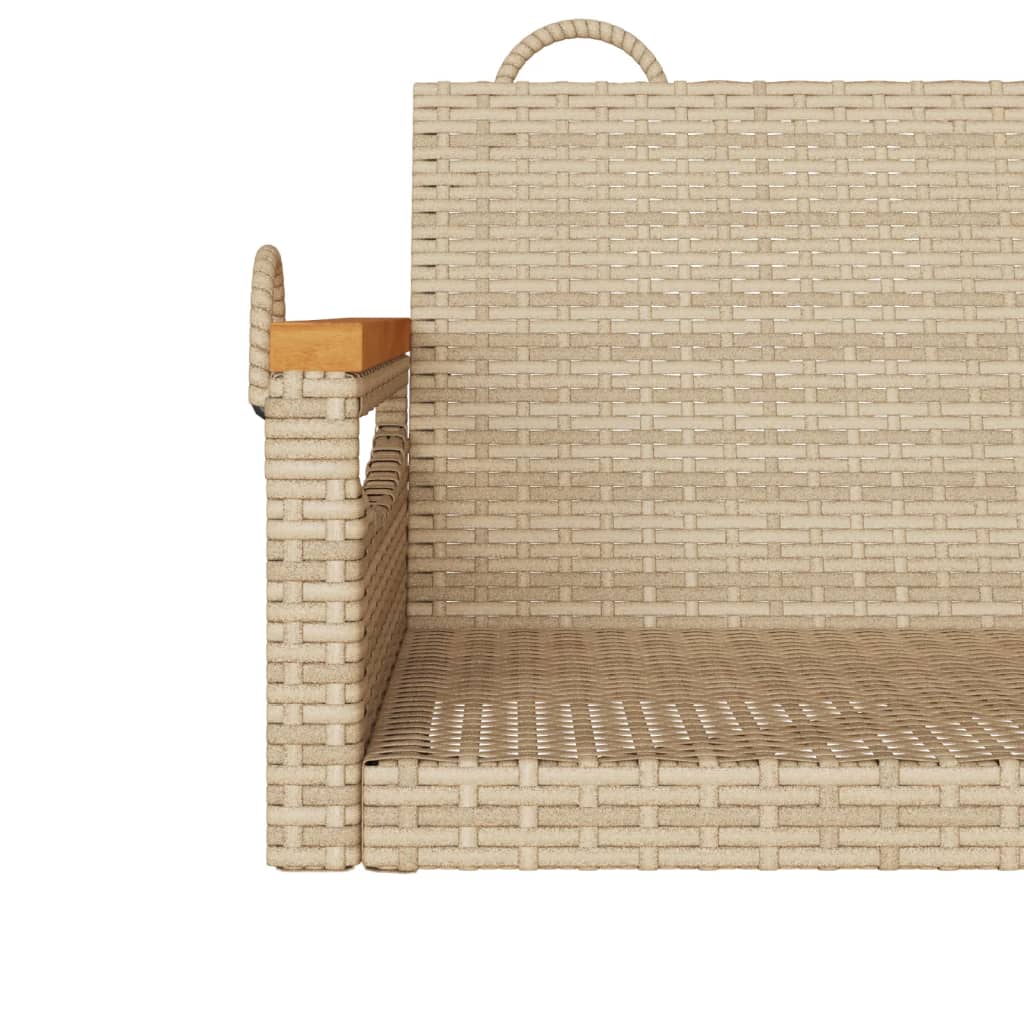 Panchina a Dondolo Beige 63x62x40 cm in Polyrattan