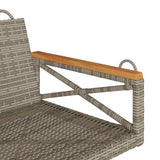 Panchina a Dondolo Grigia 63x62x40 cm in Polyrattan