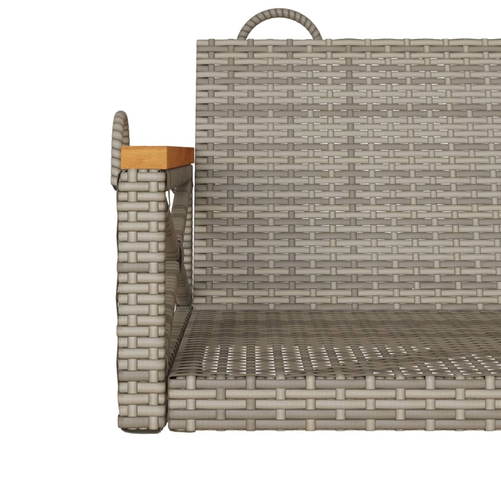 Panchina a Dondolo Grigia 63x62x40 cm in Polyrattan