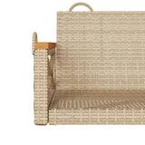 Panchina a Dondolo Beige 63x62x40 cm in Polyrattan